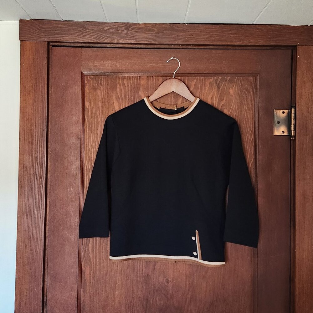 Vintage Susan Thomas Black Skirt and Blouse Set